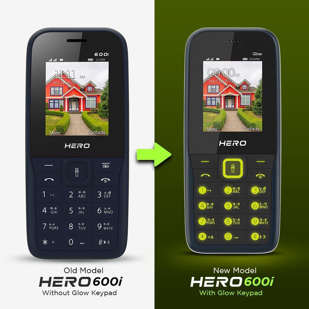 Expandable Keypad Lava All-New Hero 600i Glow Keypad Phone with Long Lasting Battery, 10 ...