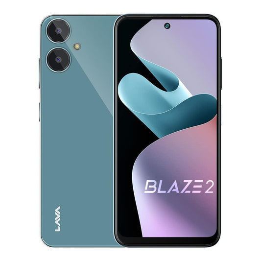 Lava Blaze 2 (6GB RAM, 128GB Storage) - Glass Blue | 18W Fast Charging | 6.5 inch 90Hz Punch Hole Display | Side Fingerprint Sensor | Upto 11GB Expandable RAM | 5000 mAh Battery - Triveni World