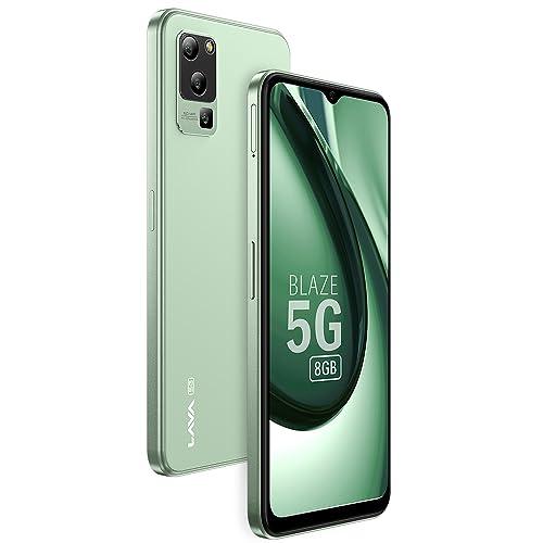 Lava Blaze 5G (Glass Green, 8GB RAM, UFS 2.2 128GB Storage) | 5G Ready | 50MP AI Triple Camera | Upto 16GB Expandable RAM | Charger Included | Clean Android (No Bloatware) - Triveni World