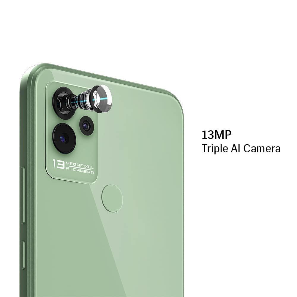 Lava Blaze NXT(Glass Green, 4GB RAM, 64GB Storage)| 2.3 Ghz Octa Core MTK Helio G37| 13 MP AI Triple Camera |Fingerprint Sensor| 5000 mAh Battery| Upto 7GB Expandable RAM - Triveni World