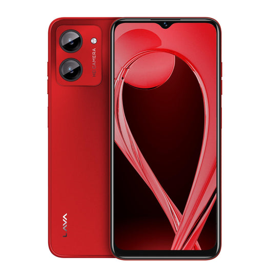 Lava O1 (Luxe Red, 4GB RAM, 64GB Storage) | 18W Fast Charging | Octa Core Unisoc T606 | 13 MP AI Dual Camera | 5000 mAh Battery | Upto 7GB Expandable RAM | Fingerprint Sensor - Triveni World