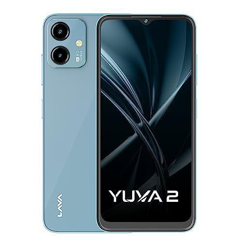 Lava Yuva 2 (3 GB RAM, UFS 2.2 64GB Storage) - Glass Blue|Unisoc T606 Octa Core Processor| 90 Hz Refresh Rate|Side Fingerprint Sensor|13MP Dual AI Camera| 5000 mAh Battery| Upto 6GB Expandable RAM - Triveni World