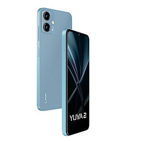 Lava Yuva 2 (3 GB RAM, UFS 2.2 64GB Storage) - Glass Blue|Unisoc T606 Octa Core Processor| 90 Hz Refresh Rate|Side Fingerprint Sensor|13MP Dual AI Camera| 5000 mAh Battery| Upto 6GB Expandable RAM - Triveni World