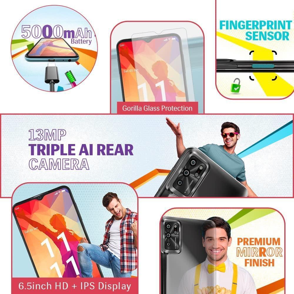 Lava Yuva Pro (3GB RAM, 32GB Storage) - Metallic Black| 13 MP AI Triple Camera |Side Fingerprint Sensor| Long Lasting 5000 mAh Battery| 6.5 inch(16.5cm) HD+ Display - Triveni World