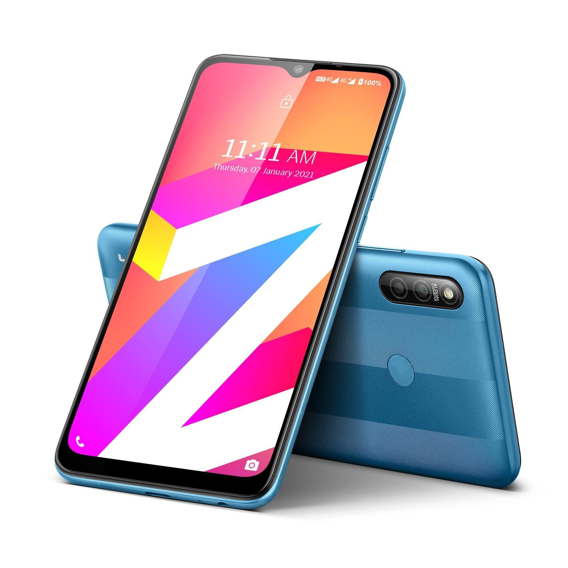 Lava Z3 Striped Cyan(3GB RAM, 32GB Storage) - Triveni World