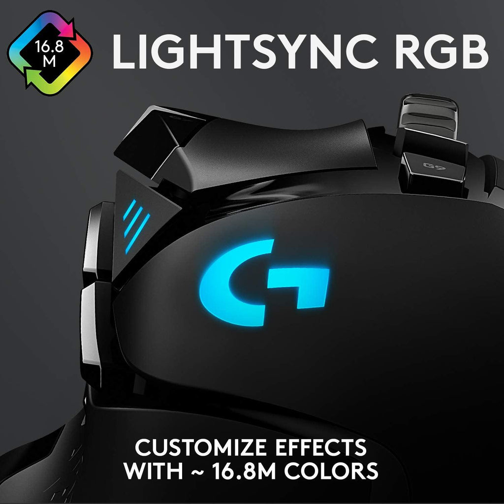 Logitech G502 Hero High Performance Wired Gaming Mouse, Hero 25K Sensor, 25,600 DPI, RGB, Adjustable Weights, 11 Programmable Buttons, On-Board Memory, PC/Mac - Black - Triveni World