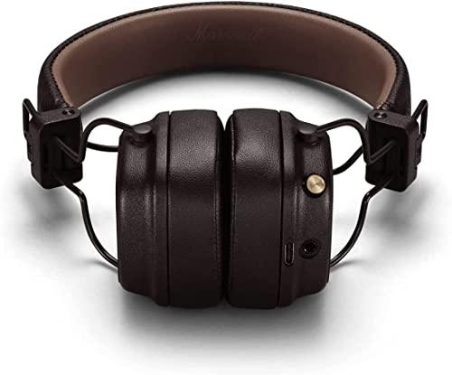 Marshall Major IV Wireless Bluetooth On Ear Headphone with Mic (Brown) - Triveni World