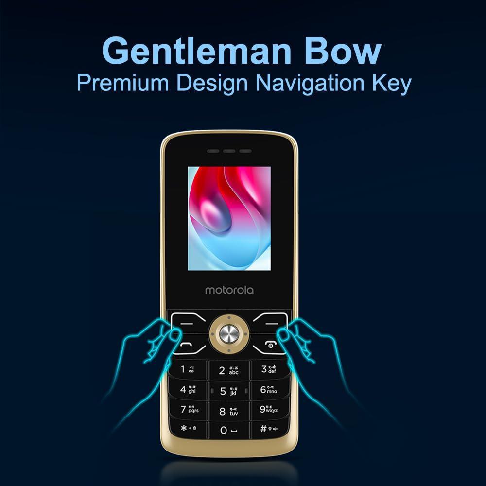 Motorola All-New A50 Dual Sim keypad Phone with Voice Feature | VGA Rear Camera | 1750 mAh Powerful Battery - upto 10 Days standby Time| 6 Indian Languages Input Support | Gold - Triveni World