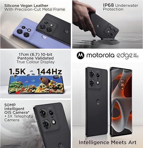 Motorola Edge 50 Pro 5G with 125W Charger (Black Beauty, 12GB RAM