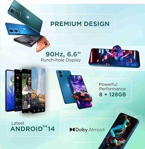 Motorola G04 4G (Satin Blue, 4GB RAM, 64GB Storage) | up to 8GB with RAM Boost | 6.6" Punch Hole Display | 16MP Rear Camera | 5MP Front Camera | IP 52 Water-Repellent Design | 5000 mAh |Android 14 - Triveni World