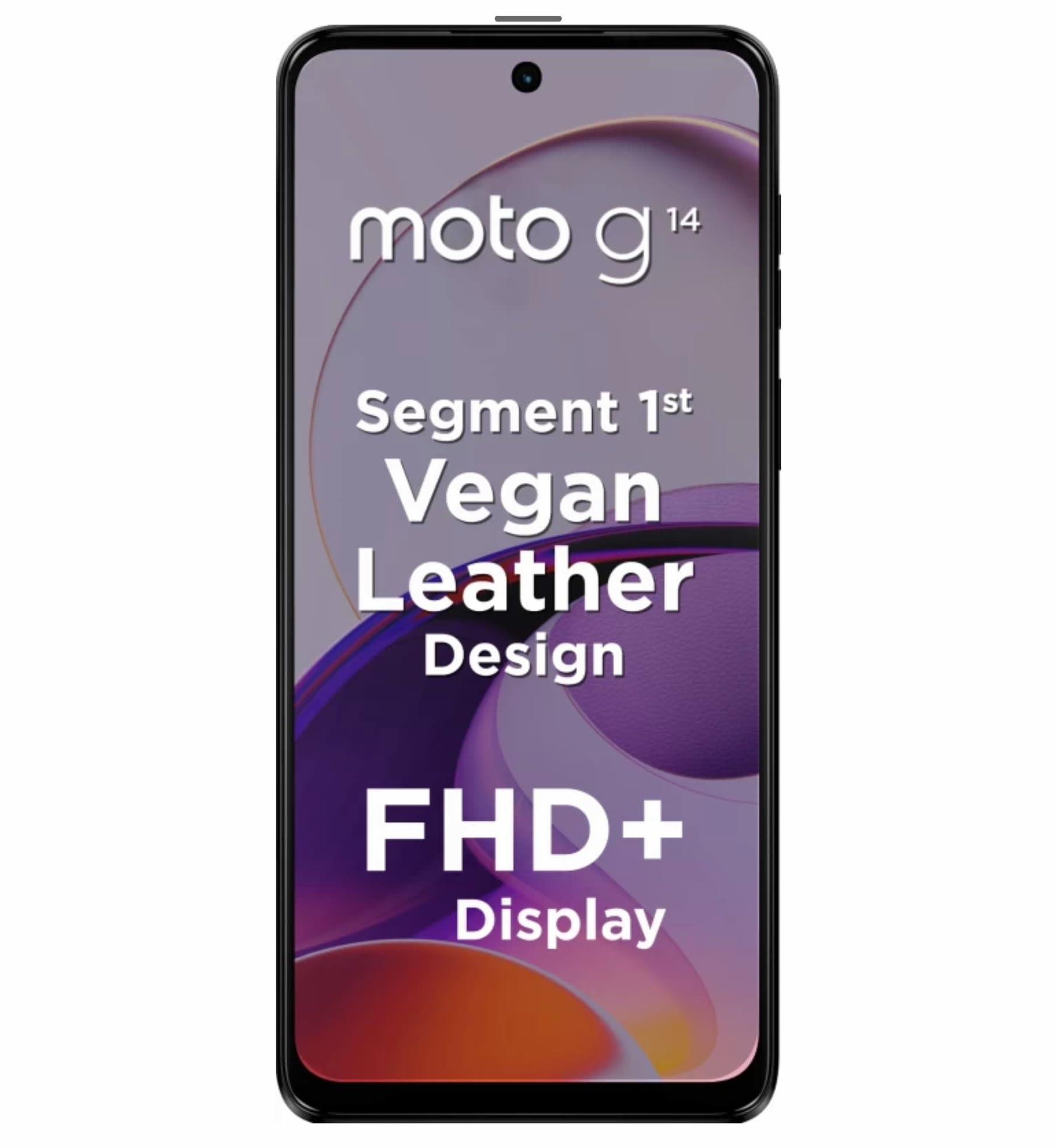 Motorola G14 4G (Pale Lilac, 4GB RAM, 128GB Storage) | 6.5” ultrawide Full HD+ Display | 50MP + 2MP | 8MP Front Camera | Immersive Stereo Speakers with Dolby Atmos - Triveni World