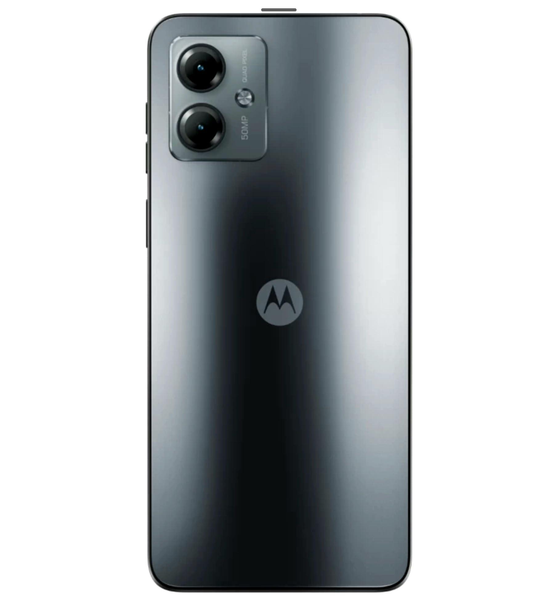 Motorola G14 (Steel Gray, 4GB RAM, 128GB Storage) | 6.5 FHD+ Display | UNISOC T616 Octa-core Processor | 50 MP Camera Quad Pixel Technology | Fingerprint | 5000 mAh Battery 20 W TurboPower Charging - Triveni World