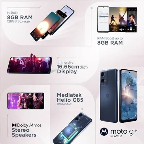 Motorola G24 Power (Glacier Blue, 8GB RAM, 128GB Storage) - Triveni World