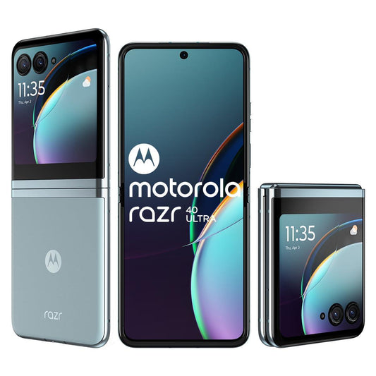 Motorola razr 40 Ultra (Glacier Blue, 8GB RAM, 256GB Storage) | 3.6" External AMOLED Display | 6.9" AMOLED 165Hz Display | 32MP Selfie Camera |30W TurboPower Charging | Android 13 - Triveni World
