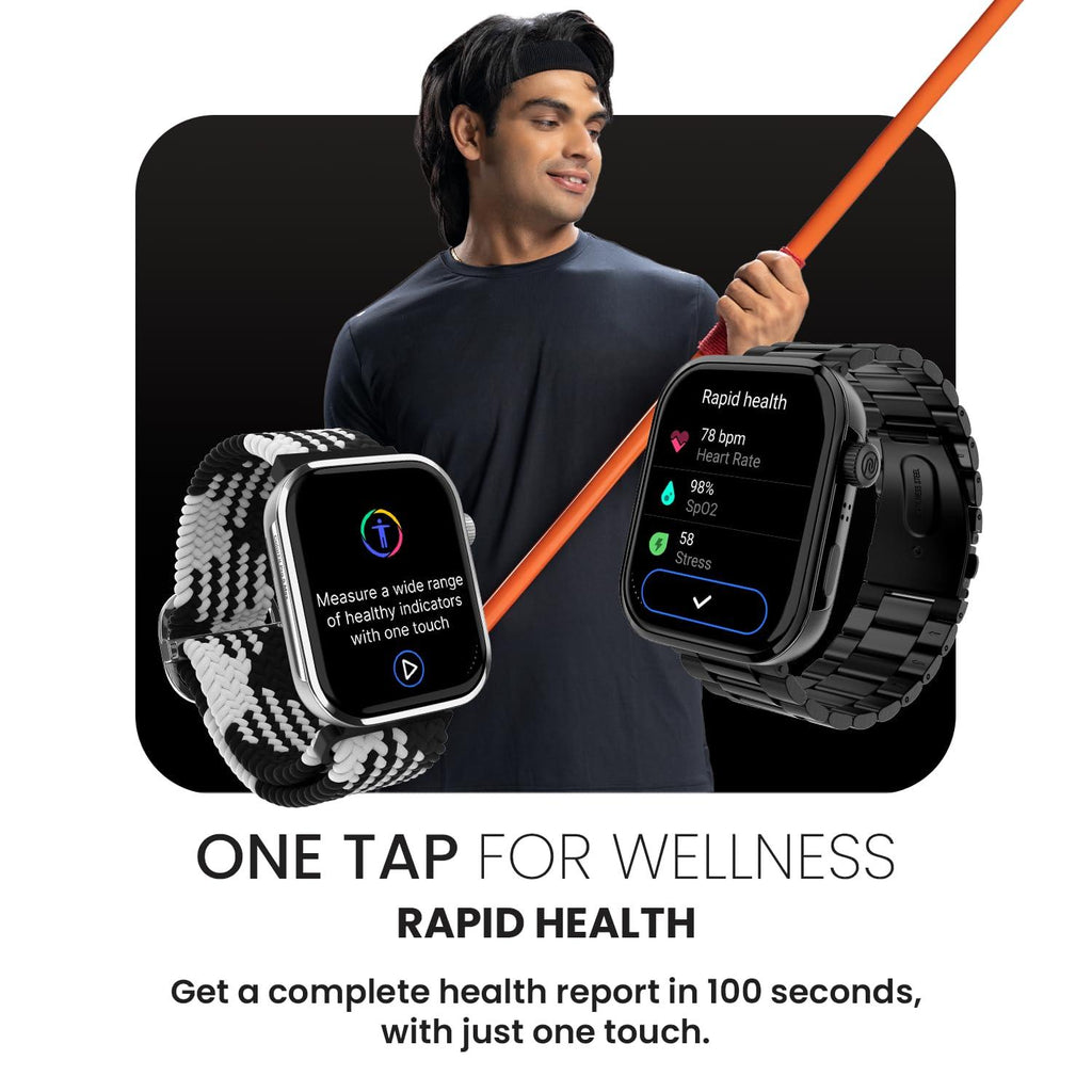 Noise Newly Launched ColorFit Pro 5 Max 1.96" AMOLED Display Smart Watch, BT Calling, Post Training Workout Analysis, VO2 Max, Rapid Health, 5X Faster Data Transfer- Classic Black - Triveni World