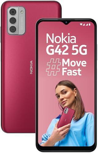 Nokia G42 5G | Snapdragon® 480+ 5G | 50MP Triple AI Camera | 16GB RAM (8GB RAM + 8GB Virtual RAM) | 256GB Storage | 5000mAh Battery | 2 Years Android Upgrades | 20W Charger Included | So Pink - Triveni World
