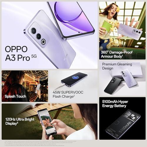 OPPO A3 Pro 5G (Starry Black, 8GB RAM, 128GB Storage)|6.67” HD+ 120Hz Refresh Rate Screen | 45W SUPERVOOC|with No Cost EMI/Additional Exchange Offers - Triveni World