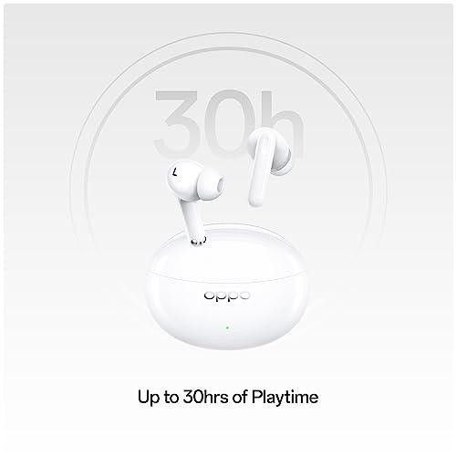OPPO Enco Air3 Pro True Wireless in Ear Earbuds with Industry First Composite Bamboo Fiber, 49dB ANC, 30H Playtime, 47ms Ultra Low Latency,Fast Charge,BT 5.3 (White) - Triveni World