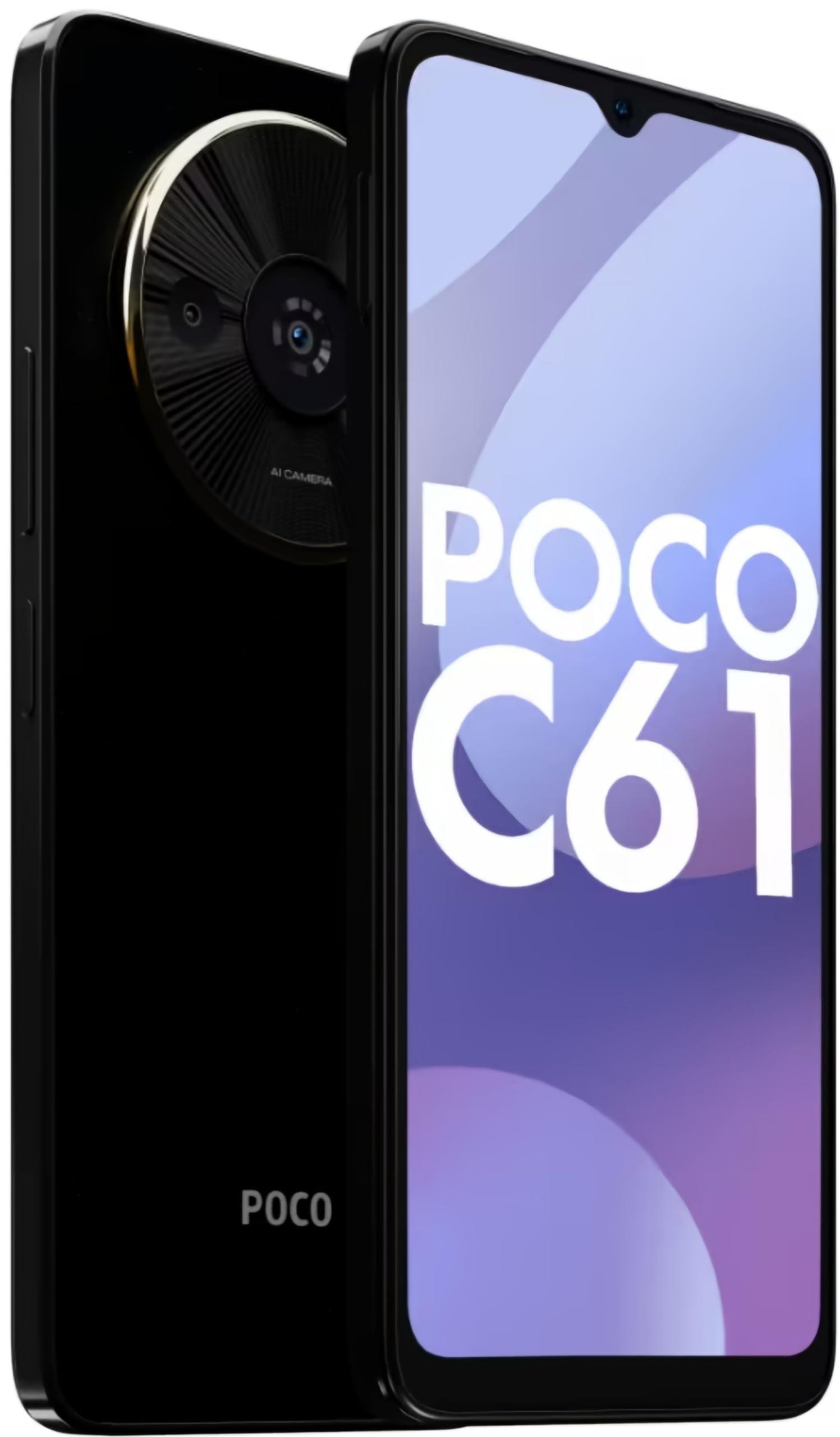 POCO C61 (Diamond Dust Black, 4GB RAM, 64GB Storage) Refurbished
