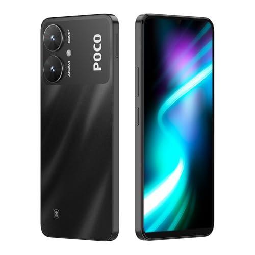 POCO M6 5G (Galactic Black, 4GB RAM, 64GB Storage) | MediaTek Dimensity 6100+ 5G Processor | 5000 mAh Battery + 18W Fast Charging | 50 MP AI Dual-Camera System & Side Fingerprint Sensor - Triveni World