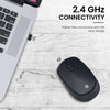 Portronics Toad 23 Wireless Optical Mouse with 2.4GHz, USB Nano Dongle, Optical Orientation, Click Wheel, Adjustable DPI(Black) - Triveni World
