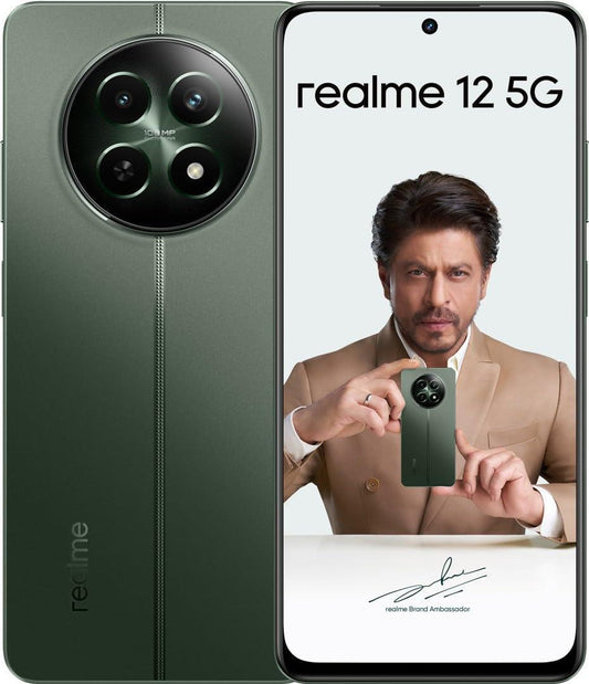 realme 12 5G (Woodland Green, 8GB RAM 128 GB Storage) | 108 MP 3X Zoom Portrait Camera | Trendy Watch Design | 45 W SUPERVOOC Charge | 5000 mAh Massive Battery | Dual Stereo Speakers | Dynamic Button - Triveni World