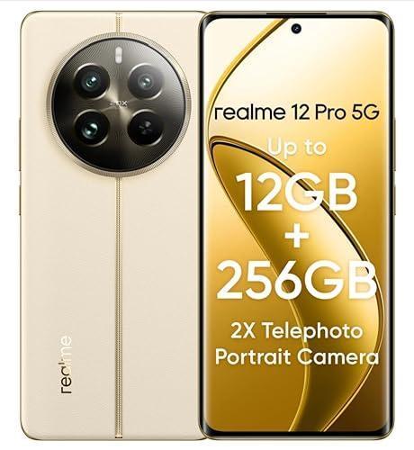 realme 12 Pro 5G (Navigator Beige, 8GB RAM, 128GB Storage) | 50 MP Sony IMX882 OIS Camera | 32 MP 2X Flagship Telephoto Portrait Camera | Snapdragon 6 Gen 1 5G Processor | 8 GB+8 GB Dynamic RAM - Triveni World