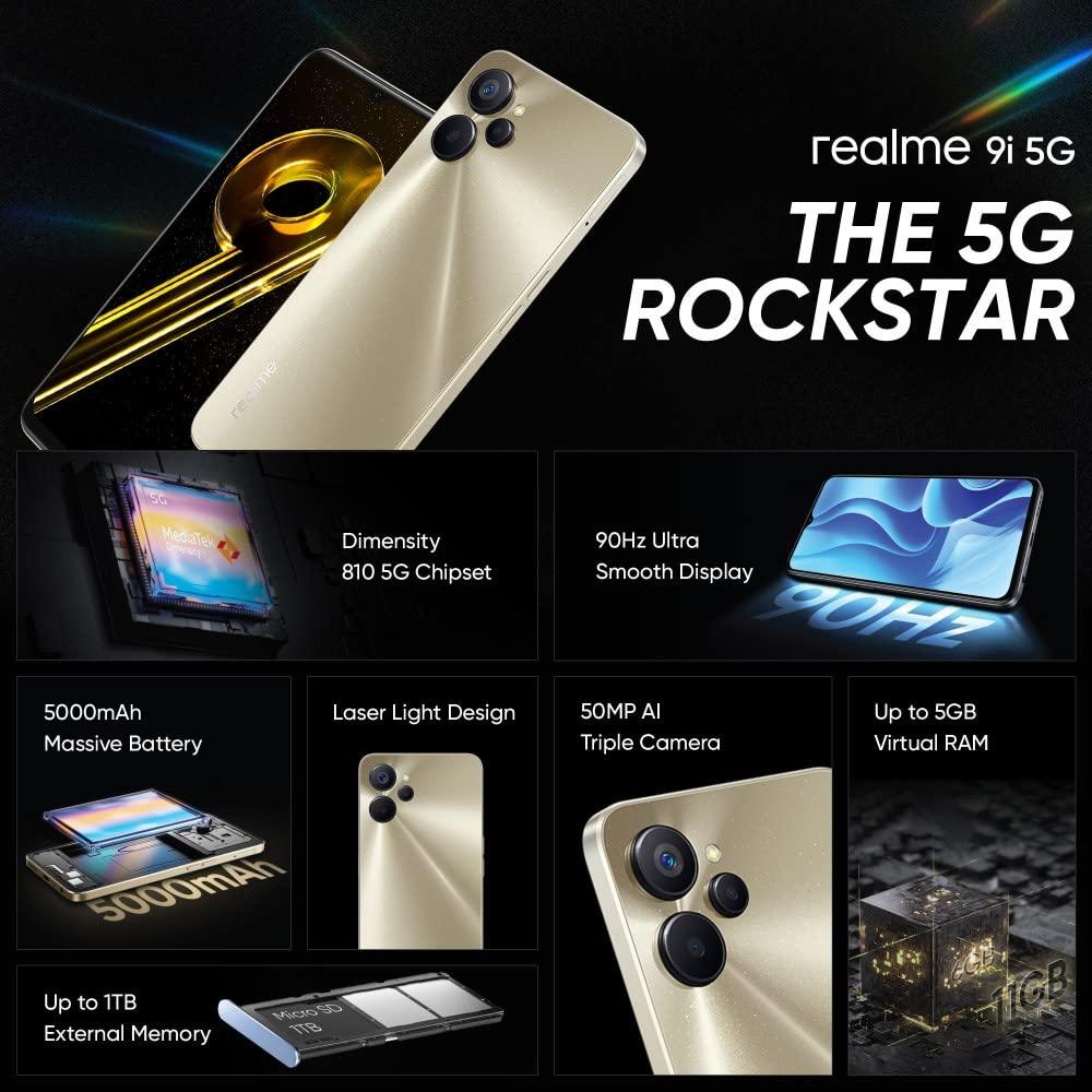 realme 9i 5G (Rocking Black, 4GB RAM, 64GB Storage) - Triveni World