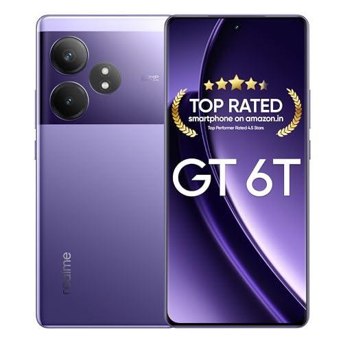 realme GT 6T 5G (Miracle Purple,8GB RAM+256GB Storage) | India's 1st 7+ Gen 3 Flagship Chipset | 1.5M + AnTuTu Score | 5500mAh+120W | The World's Brightest Flagship Display - Triveni World