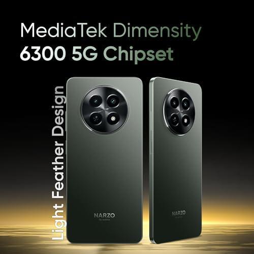 realme NARZO N65 5G (Deep Green 4GB RAM, 128GB Storage) India's 1st D6300 5G Chipset | Ultra Slim 190g Design | 120Hz Eye Comfort Display | 50MP AI Camera| Charger in The Box - Triveni World