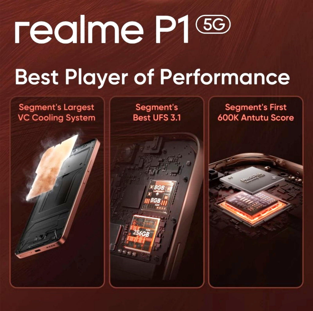 realme P1 5G (Phonix Red, 8GB RAM, 128GB Storage) - Triveni World