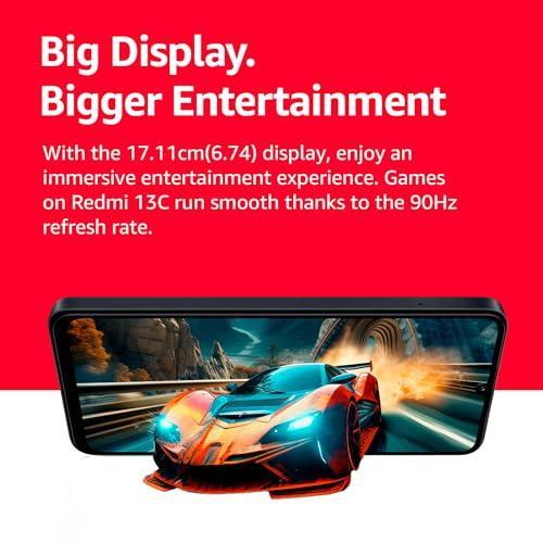 Redmi 13C (Stardust Black, 4GB RAM, 128GB Storage) | Powered by 4G Mediatek Helio G85 | 90Hz Display | 50MP AI Triple Camera - Triveni World