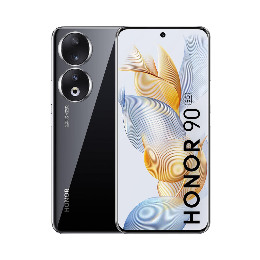 (Refurbished) HONOR 90 (Midnight Black, 12GB + 512GB) | India's First Eye Risk-Free Display | 200MP Main & 50MP Selfie Camera | Segment First Quad-Curved AMOLED Screen | Without Charger - Triveni World