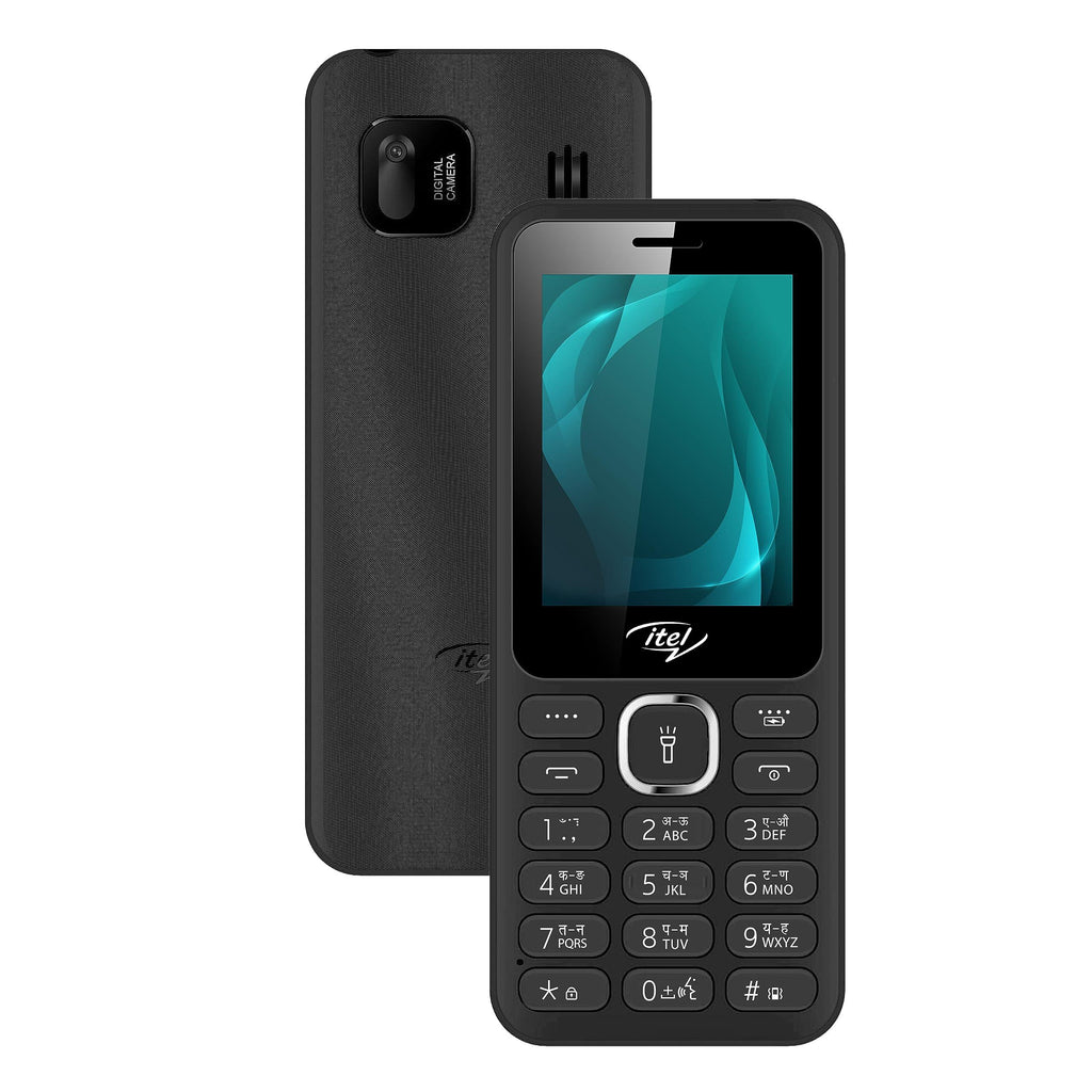 (Refurbished) itel it5027 Keypad Mobile Phone with 2.4 inch Display Size |11mm Slim Body| 1200 mAh Battery| King Voice | Black - Triveni World