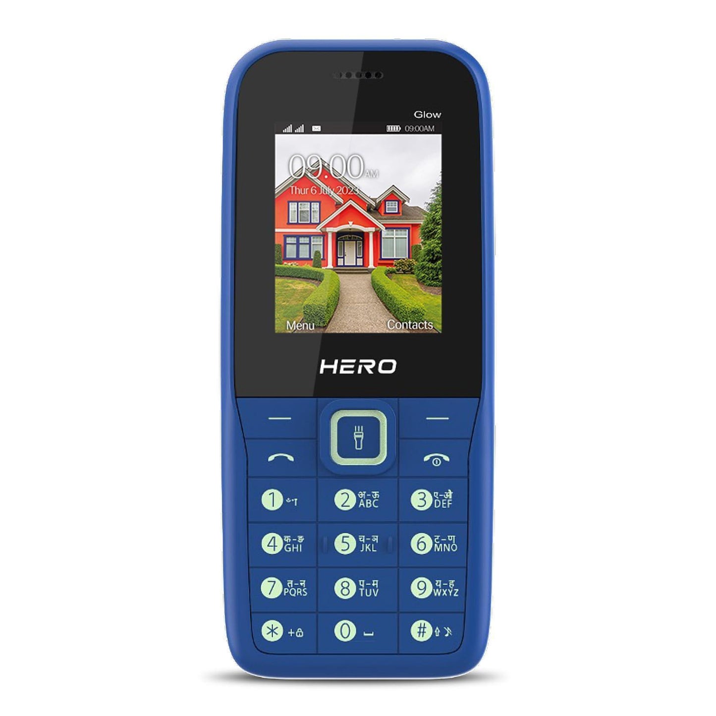 (Refurbished) Lava Hero Glow with Sleek and Stylish Design, 10 Regional Languages Input Support, Auto Call Recording, Wireless FM with Recording and 32 GB Expandable Storage (Sapphire Blue) - Triveni World