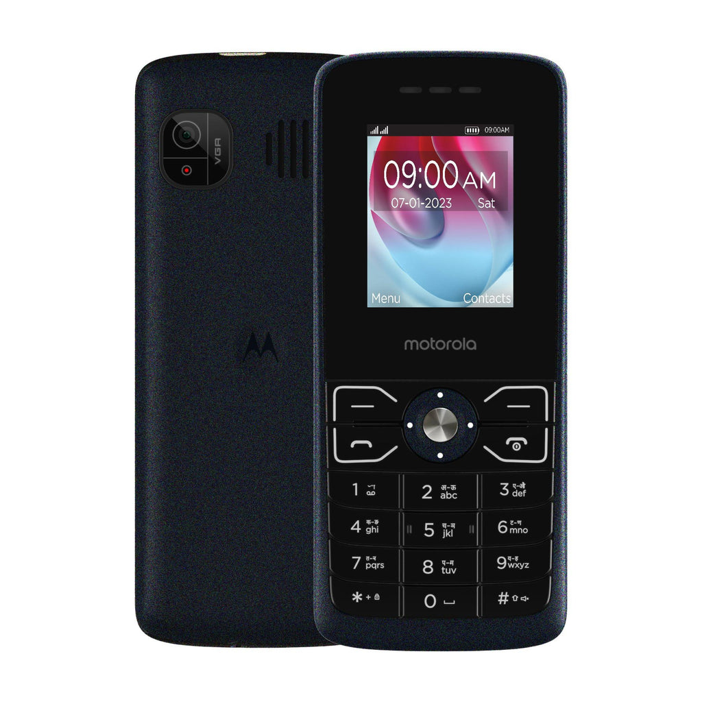 (Refurbished) Motorola a50G - Dual Sim Keypad Mobile with Expandable Memory Upto 32GB, Rear Camera, 1750 mAh Big Battery, 6 Indian Languages Input Support (Dark Blue) - Triveni World