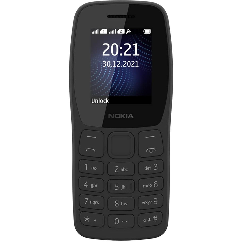 (Refurbished) Nokia 105 Classic | Dual SIM Keypad Phone with Built-in UPI Payments, Long-Lasting Battery, Wireless FM Radio, Charger in-Box | Charcoal - Triveni World