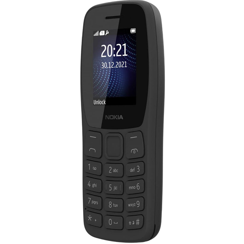 (Refurbished) Nokia 105 Classic | Dual SIM Keypad Phone with Built-in UPI Payments, Long-Lasting Battery, Wireless FM Radio, Charger in-Box | Charcoal - Triveni World