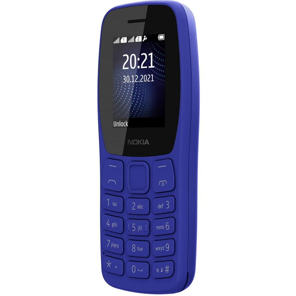 (Refurbished) Nokia 105 Classic | Dual SIM Keypad Phone with Built-in UPI Payments, Long-Lasting Battery, Wireless FM Radio | No Charger in-Box | Blue - Triveni World