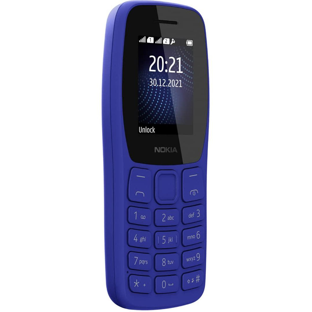 (Refurbished) Nokia 105 Classic | Dual SIM Keypad Phone with Built-in UPI Payments, Long-Lasting Battery, Wireless FM Radio | No Charger in-Box | Blue - Triveni World