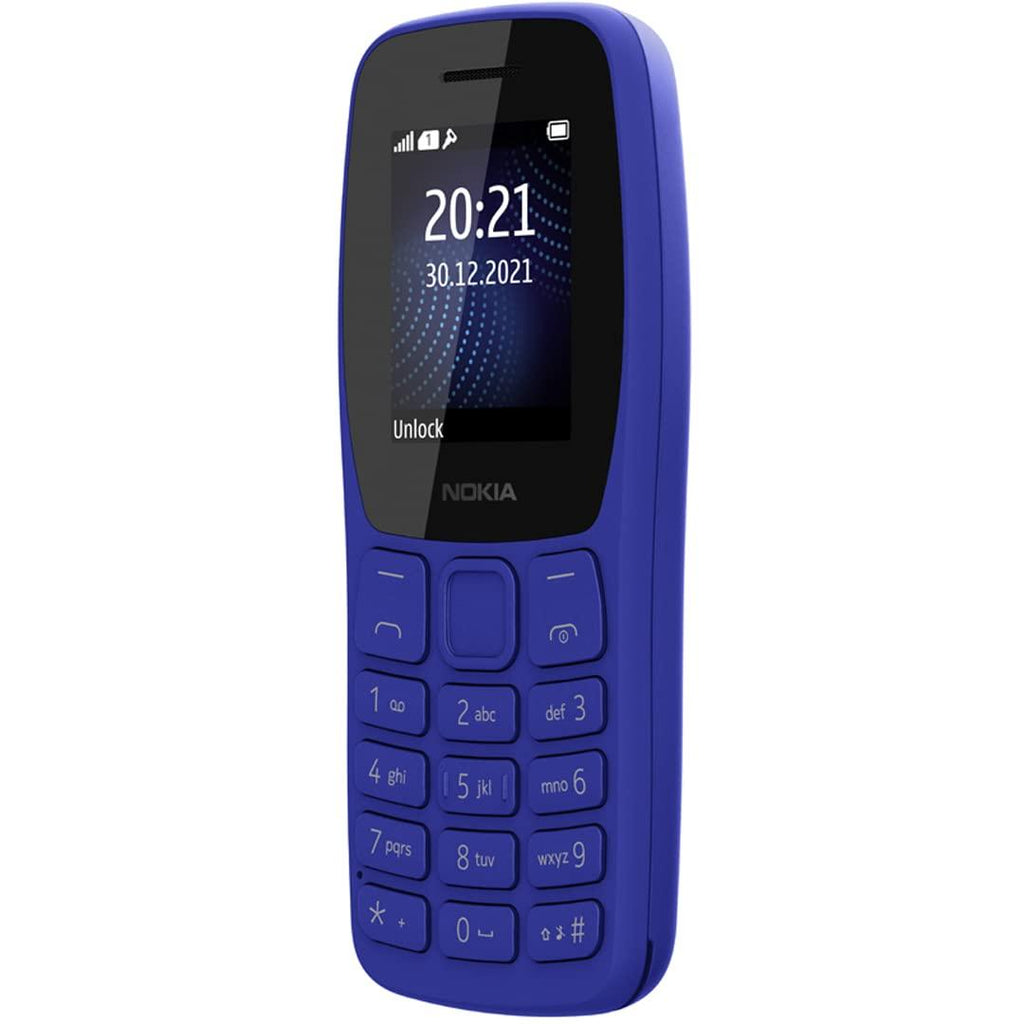 (Refurbished) Nokia 105 Classic | Single SIM Keypad Phone with Built-in UPI Payments, Long-Lasting Battery, Wireless FM Radio, Charger in-Box | Blue - Triveni World