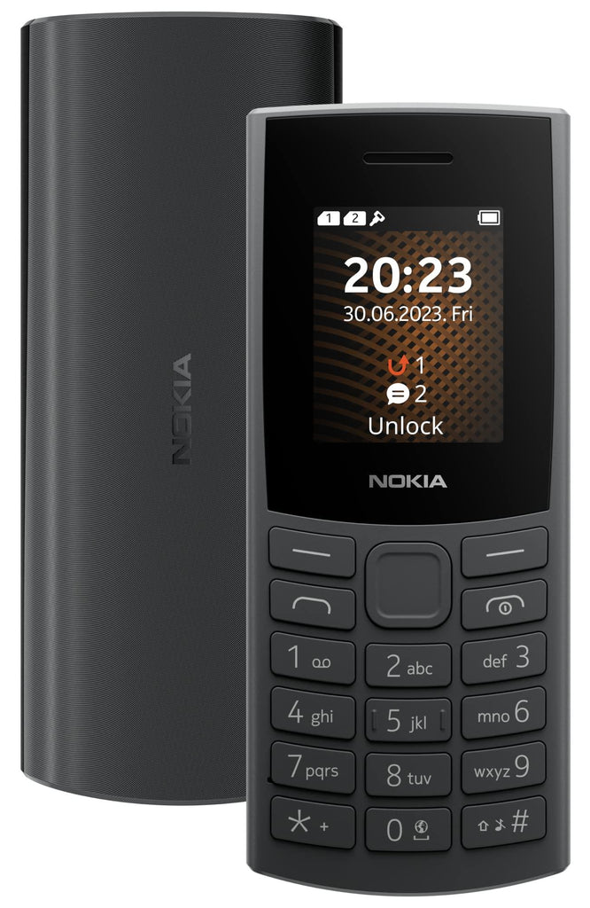 (Refurbished) Nokia 106 4G Keypad Phone with 4G, Built-in UPI Payments App, Long-Lasting Battery, Wireless FM Radio & MP3 Player, and MicroSD Card Slot | Charcoal - Triveni World