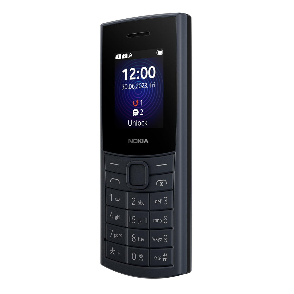 (Refurbished) Nokia 110 4G with 4G, Camera, Bluetooth, FM Radio, MP3 Player, MicroSD, Long-Lasting Battery, and pre-Loaded Games | Blue - Triveni World