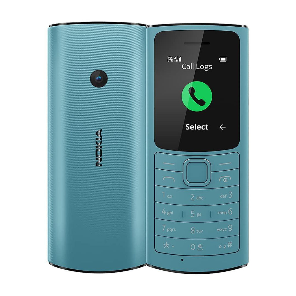 (Refurbished) Nokia 110 4G with Volte HD Calls, Up to 32GB External Memory, FM Radio (Wired & Wireless Dual Mode), Games, Torch | Aqua - Triveni World
