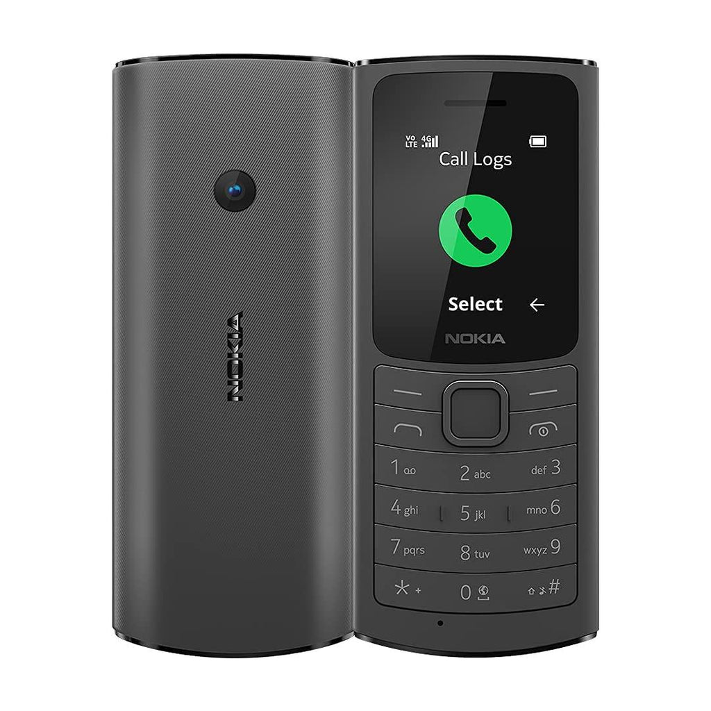 (Refurbished) Nokia 110 4G with Volte HD Calls, Up to 32GB External Memory, FM Radio (Wired & Wireless Dual Mode), Games, Torch | Black - Triveni World