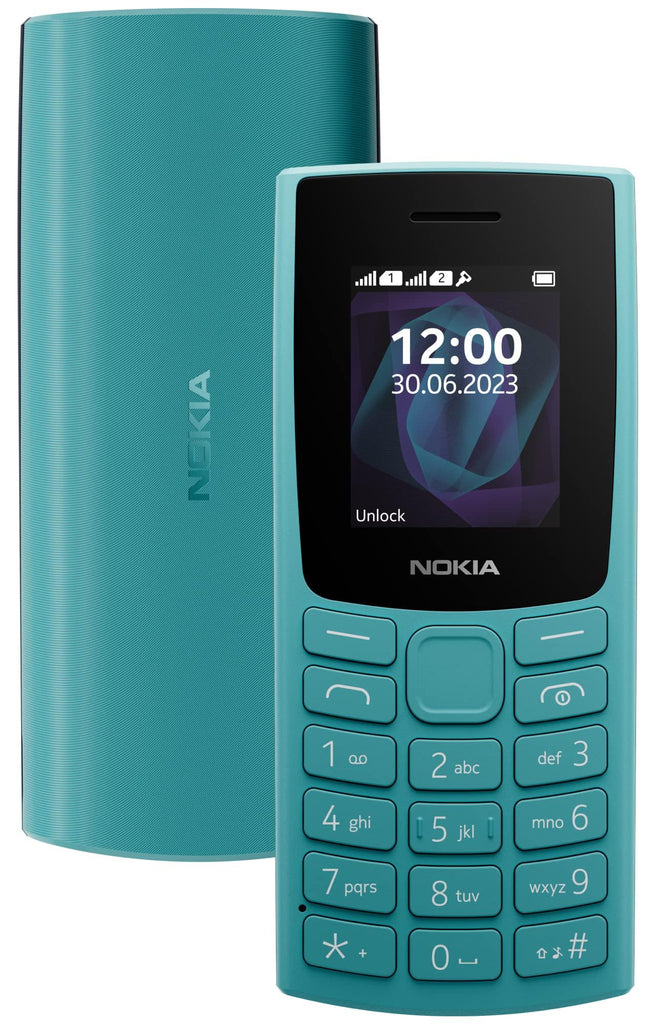 (Refurbished) Nokia All-New 105 Keypad Phone with Built-in UPI Payments, Long-Lasting Battery, Wireless FM Radio | Cyan - Triveni World