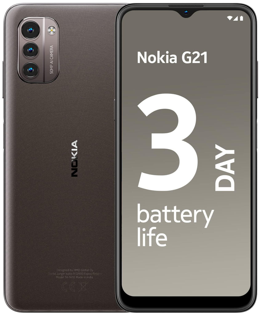 (Refurbished) Nokia G21 Android Smartphone, Dual SIM, 3-Day Battery Life, 4GB RAM + 64GB Storage - Triveni World