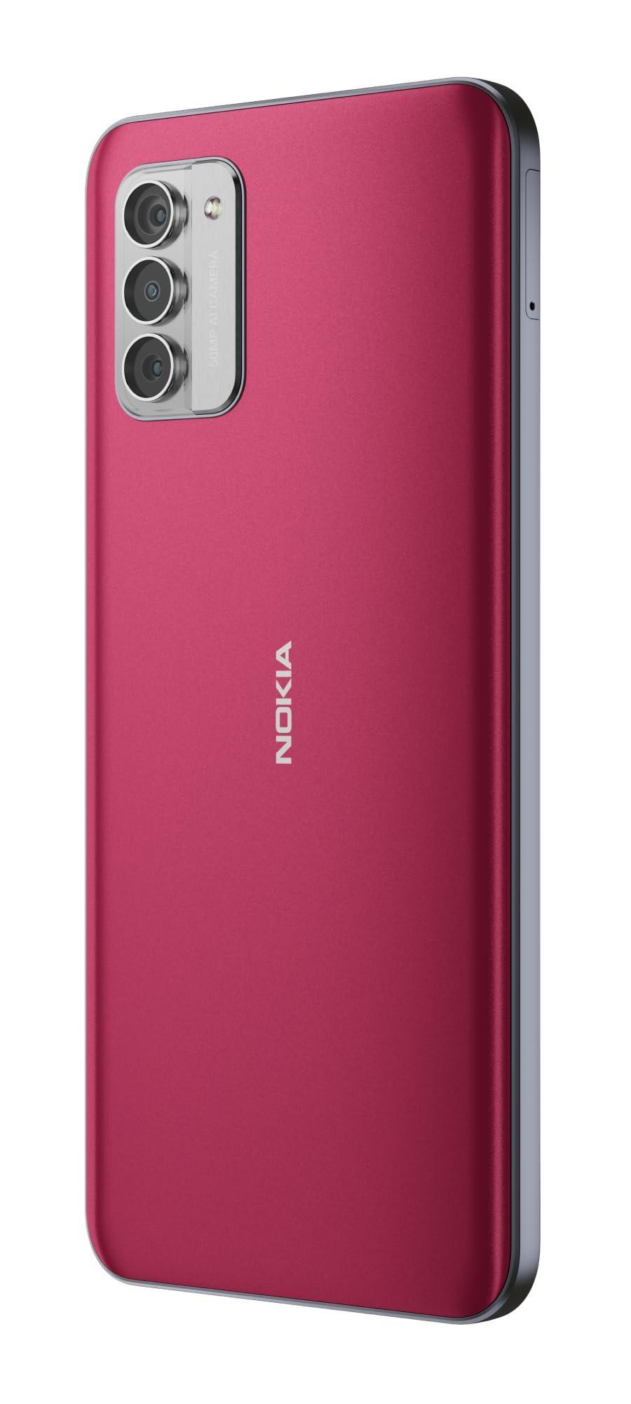 (Refurbished) Nokia G42 5G | Snapdragon® 480+ 5G | 50MP Triple AI Camera | 11GB RAM (6GB RAM + 5GB Virtual RAM) | 128GB Storage | 5000mAh Battery | 2 Years Android Upgrades | 20W Fast Charger Included | So Pink - Triveni World