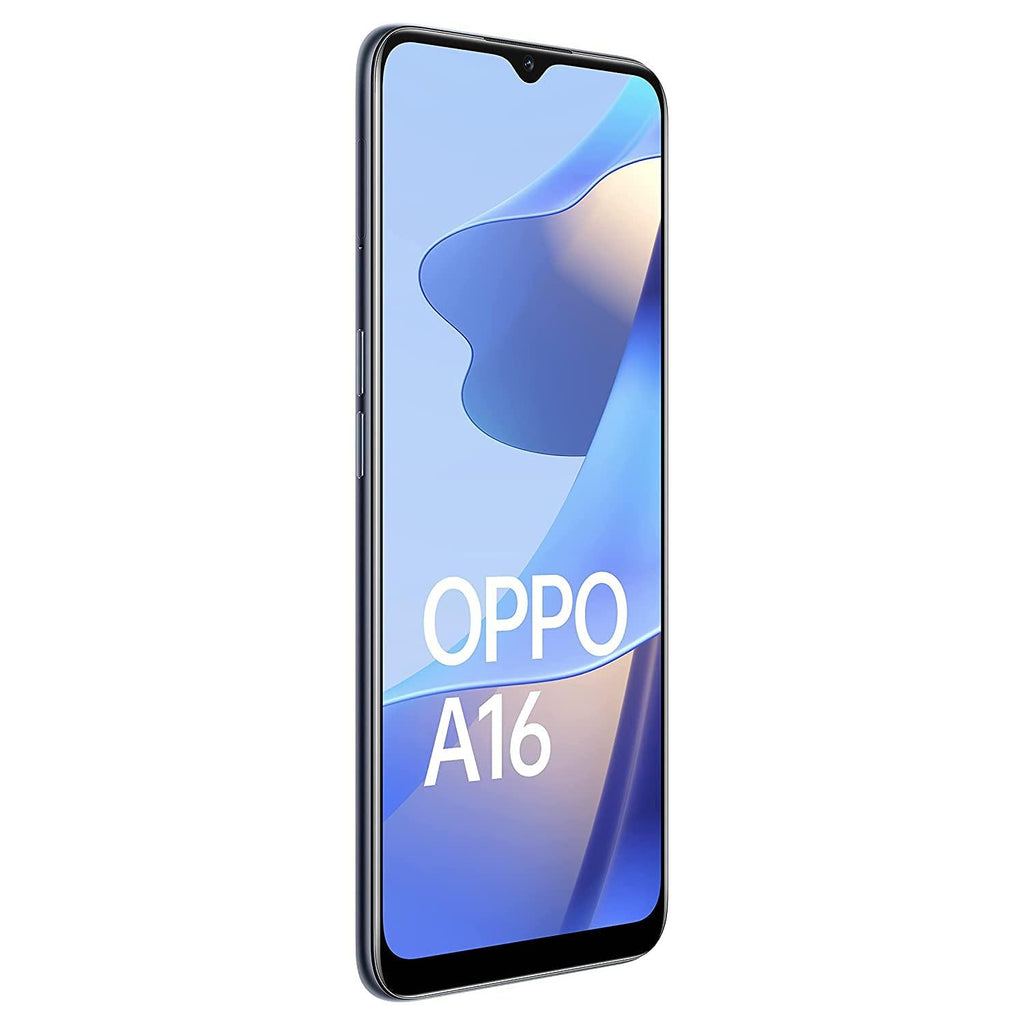 (Refurbished) Oppo A16 (Crystal Black, 4GB RAM, 64GB Storage) Without Offers, Large - Triveni World
