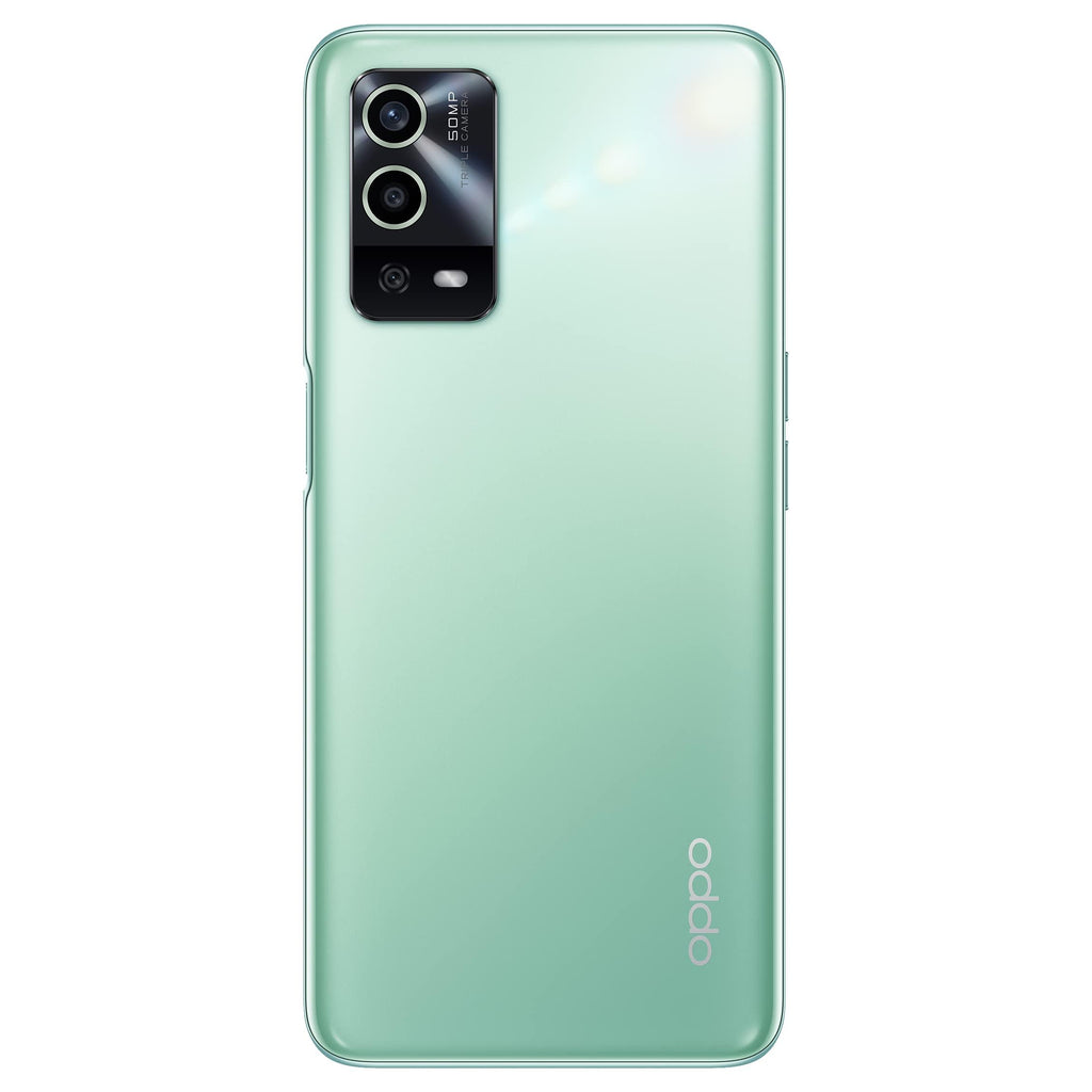 (Refurbished) Oppo A55 (Mint Green, 4GB RAM, 128GB Storage) | 5000mAh Battery | 50MP AI Camera | 18W Fast Charging | with No Cost EMI/Additional Exchange Offers - Triveni World